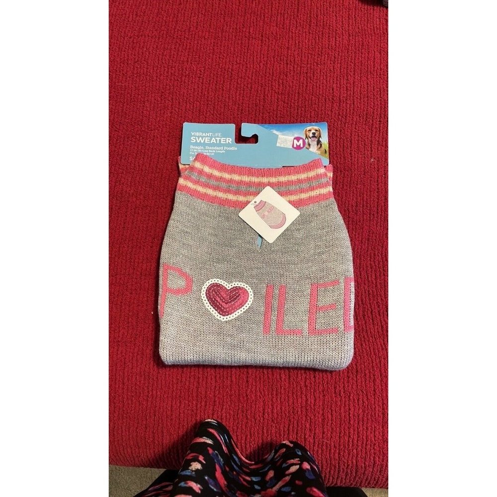 Vibrant life dog sweater NWT MEDIUM